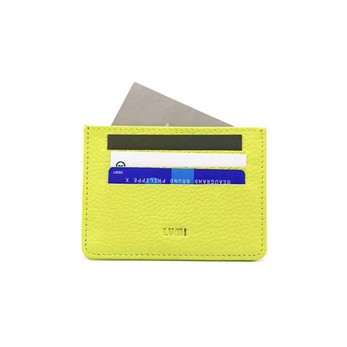 Fanny Flat Card Wallet Lime green