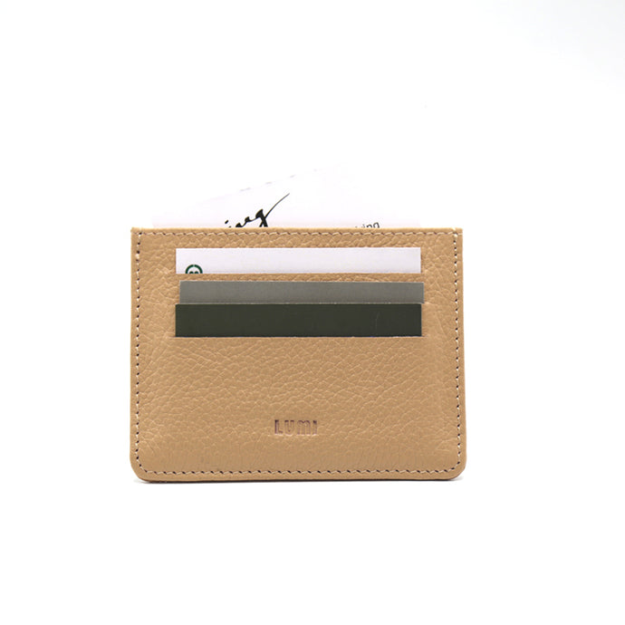 Fanny Flat Card Wallet Beige