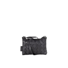 Toarie Small Woven Clutch, Black