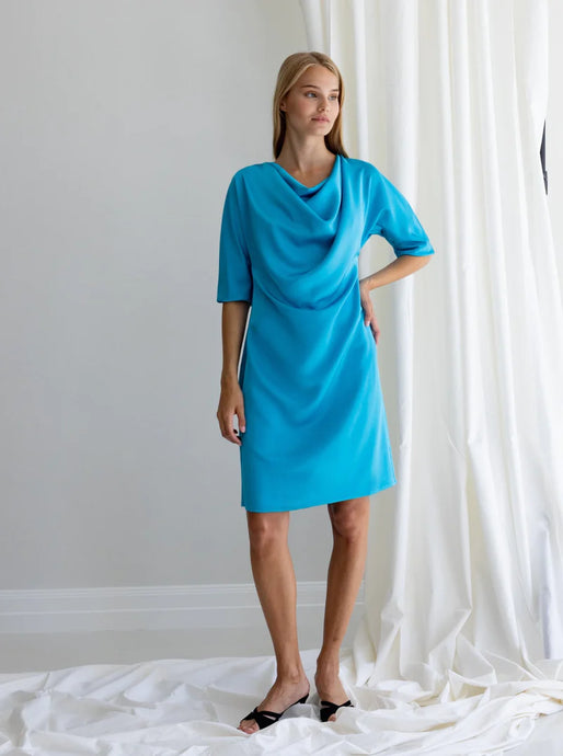 Fall dress, turquoise